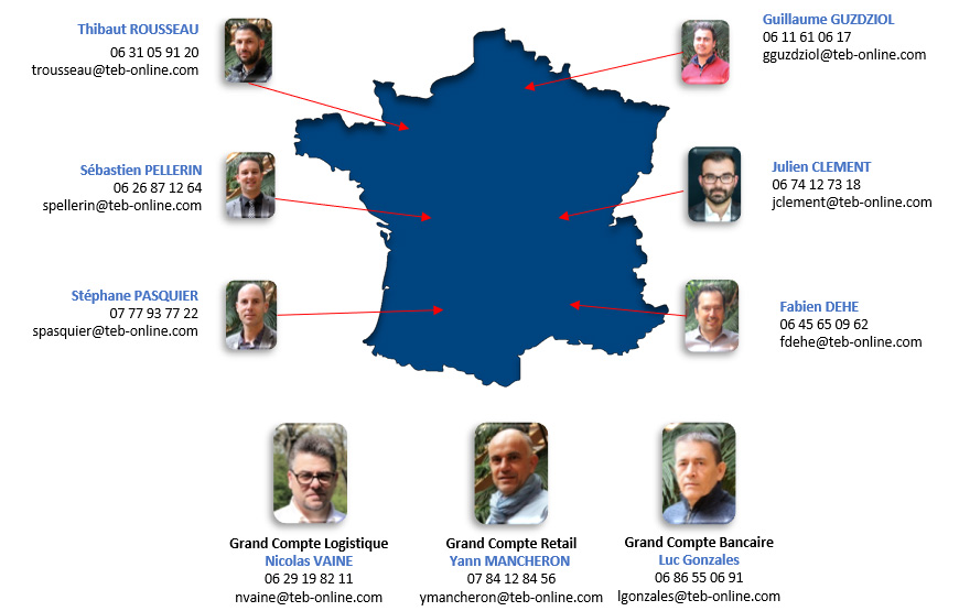 Équipe commerciale TEB Vidéo & Sécurité