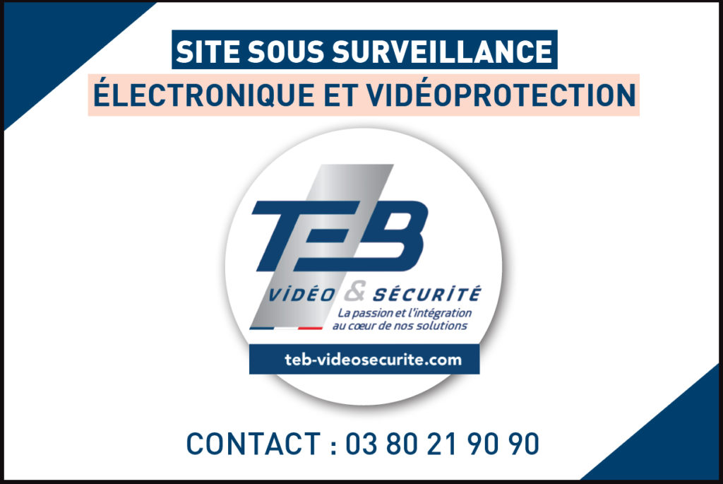 Panneau extérieur site sous surveillance électronique et vidéoprotection